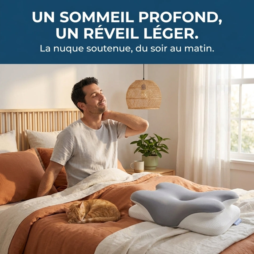 Oreiller NuageFlex™ – Le soutien idéal pour des nuits plus reposantes