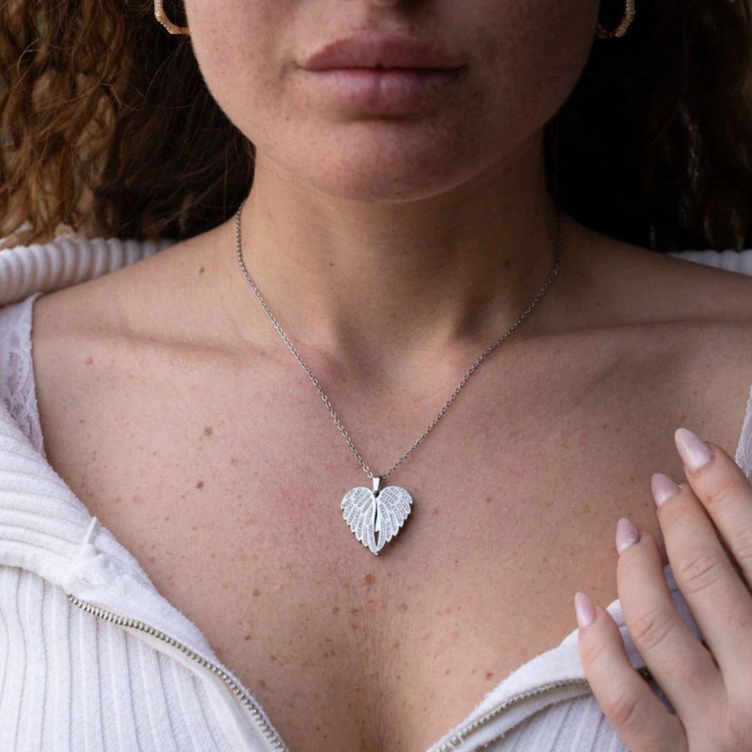 Collier Ange Protecteur – Votre cœur gravé pour toujours