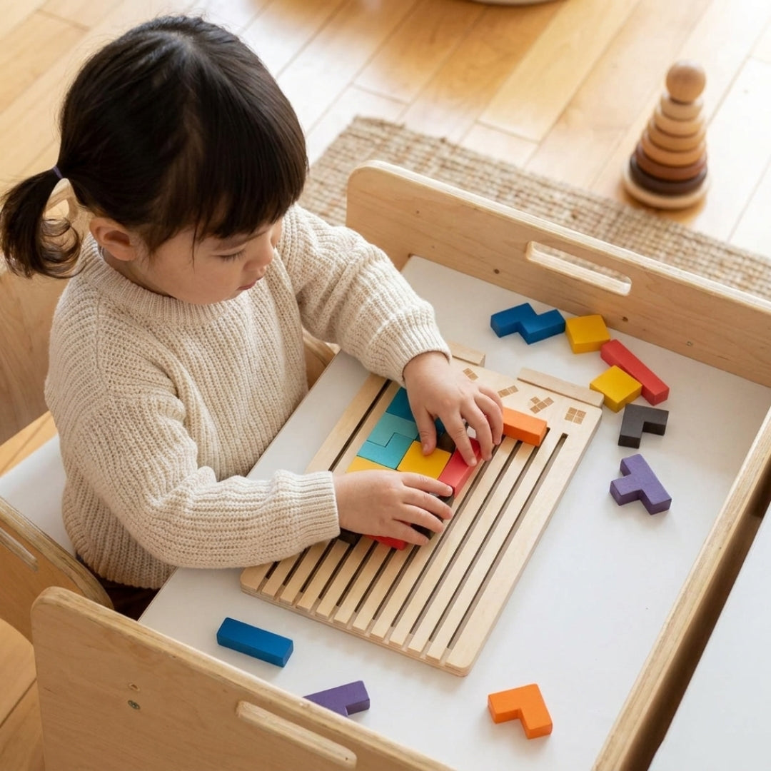 Tétris en Bois Montessori – Le jeu malin qui développe l’esprit des enfants