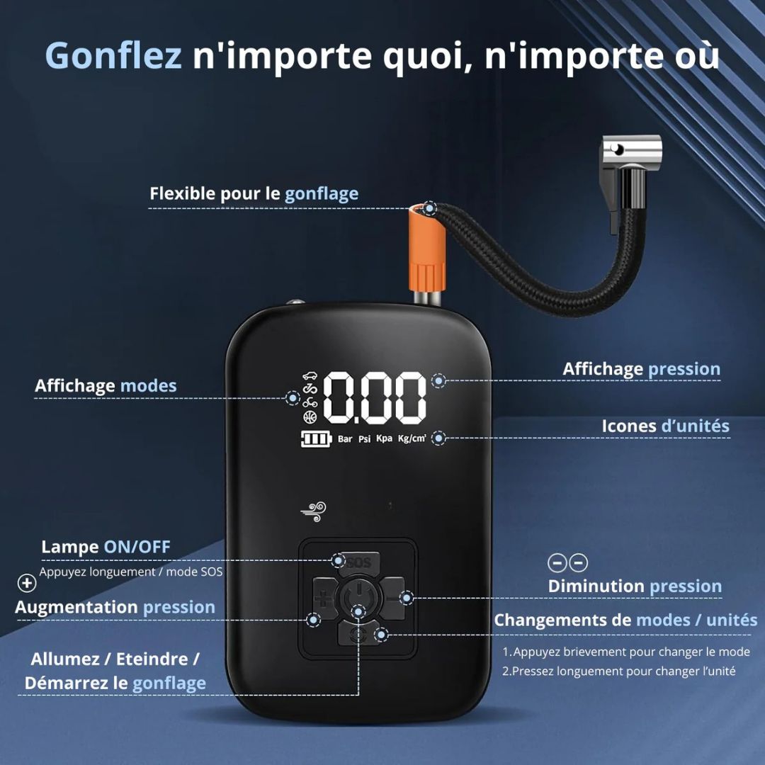 PumpGo Pro – Gonflez en un éclair, où que vous soyez