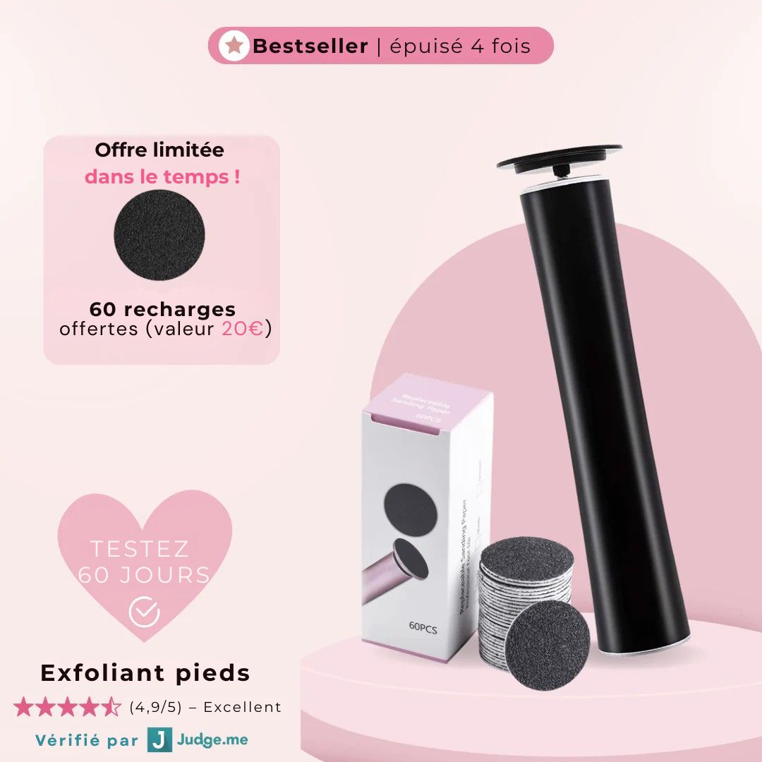 Râpe exfoliante pieds – Des talons doux sans effort