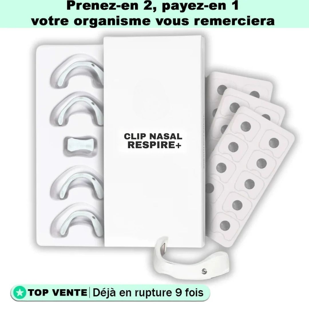Clip Nasal Respire+ – Dormez sans ronflements, respirez en paix
