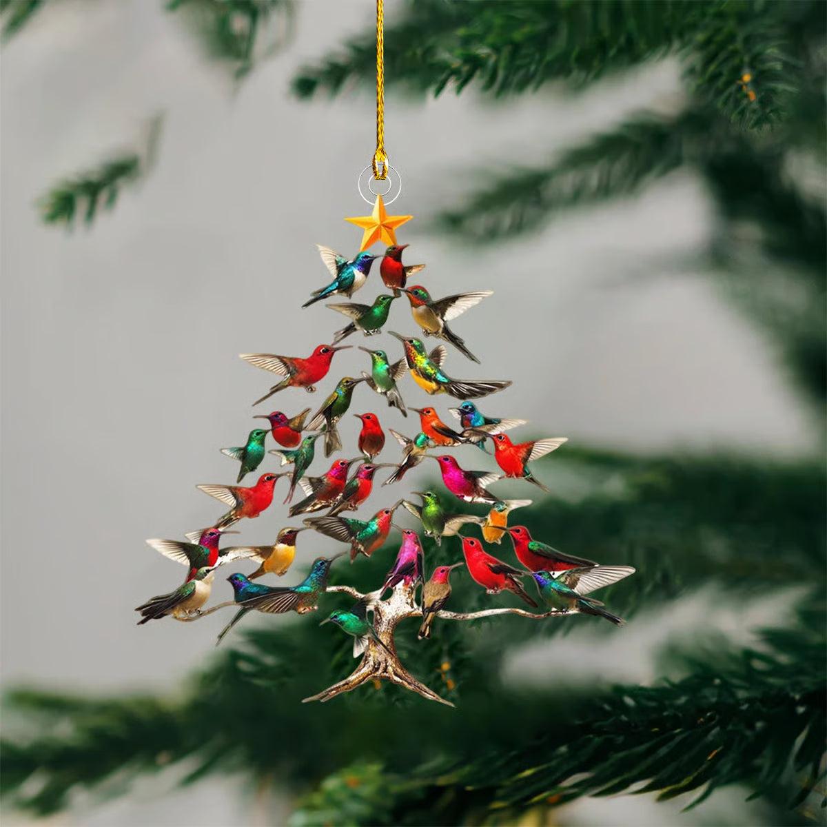 Oiseau de Noël en Cristal Scintillant – Élégance et Magie sur votre Sapin