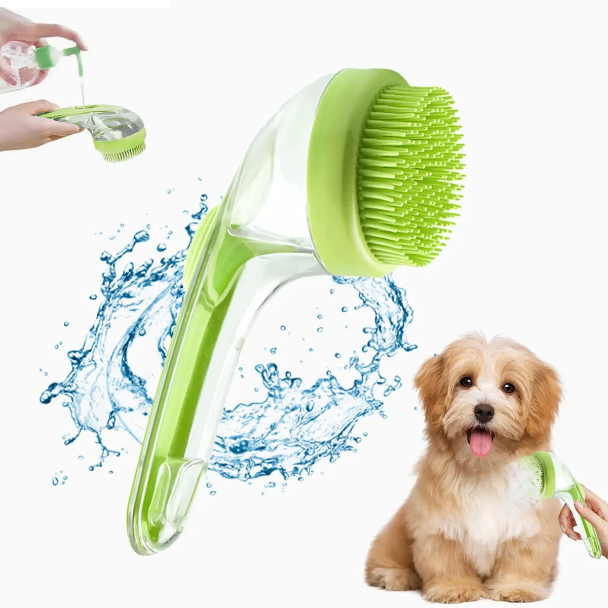 Brosse Bain 2-en-1 – Un toilettage facile, doux et sans stress