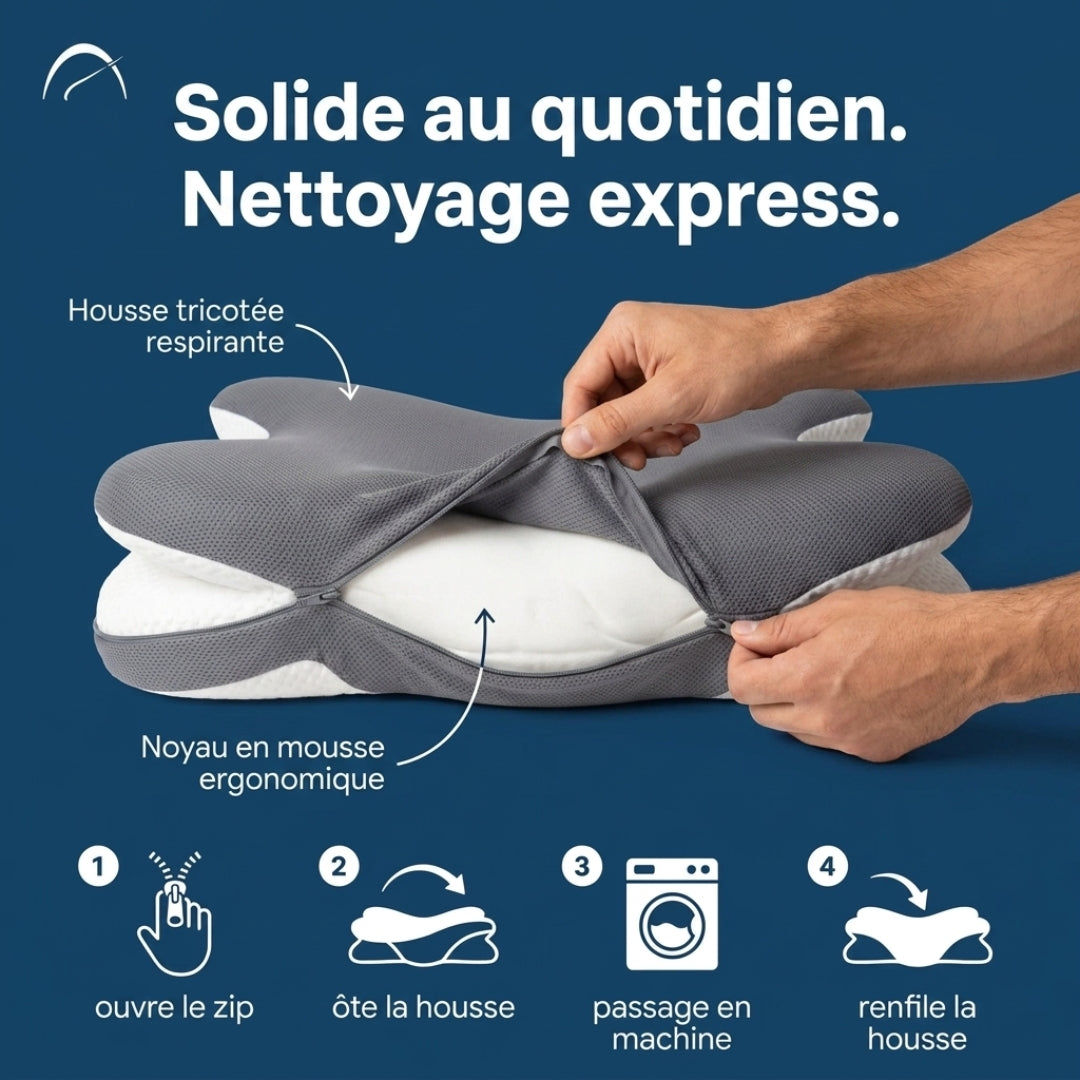 Oreiller NuageFlex™ – Le soutien idéal pour des nuits plus reposantes