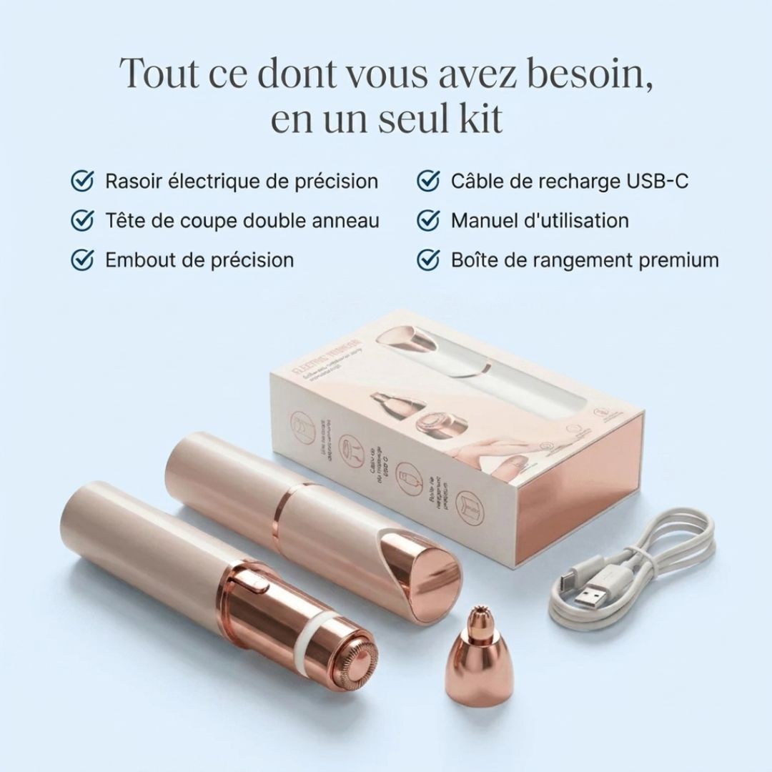 Épilateur Visage 2-en-1 – Douceur et précision instantanées