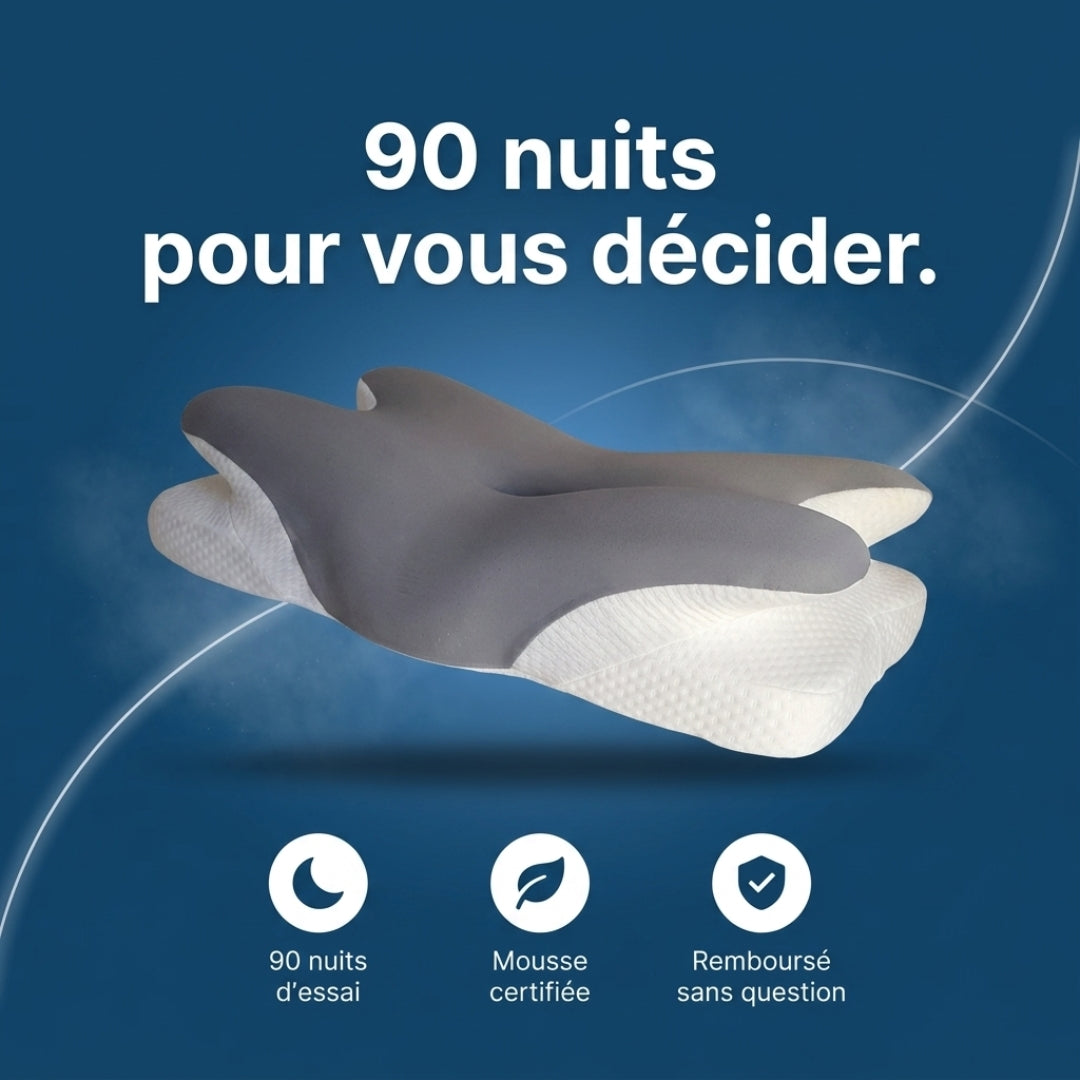 Oreiller NuageFlex™ – Le soutien idéal pour des nuits plus reposantes
