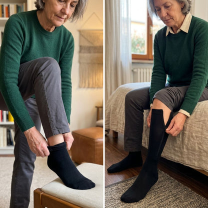 Bas de Compression Zippés – Jambes Légères et Confortables
