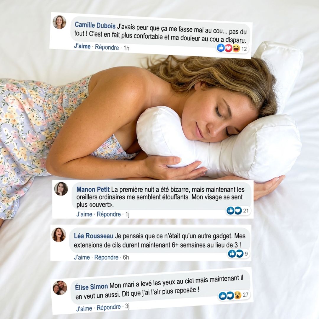 Oreiller Anti-Rides NapConfort – Dormez, Préservez et Sublimez Votre Peau
