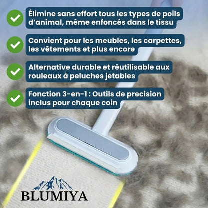 Racleur PoilsMax – L'outil 3-en-1 pour éliminer les poils d'animaux facilement