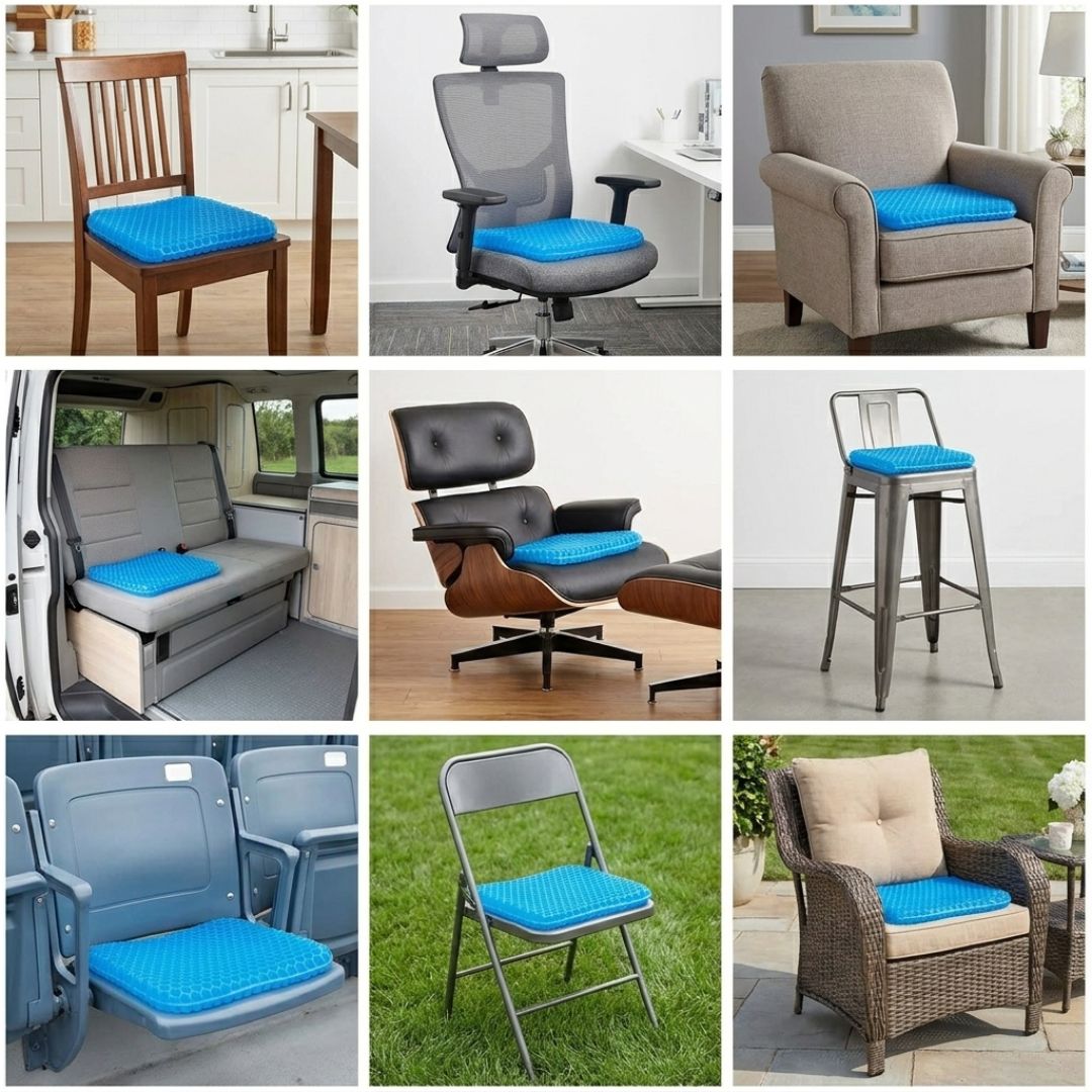 Coussin Gel Confort – Soulagement Instantané & Assise Durable