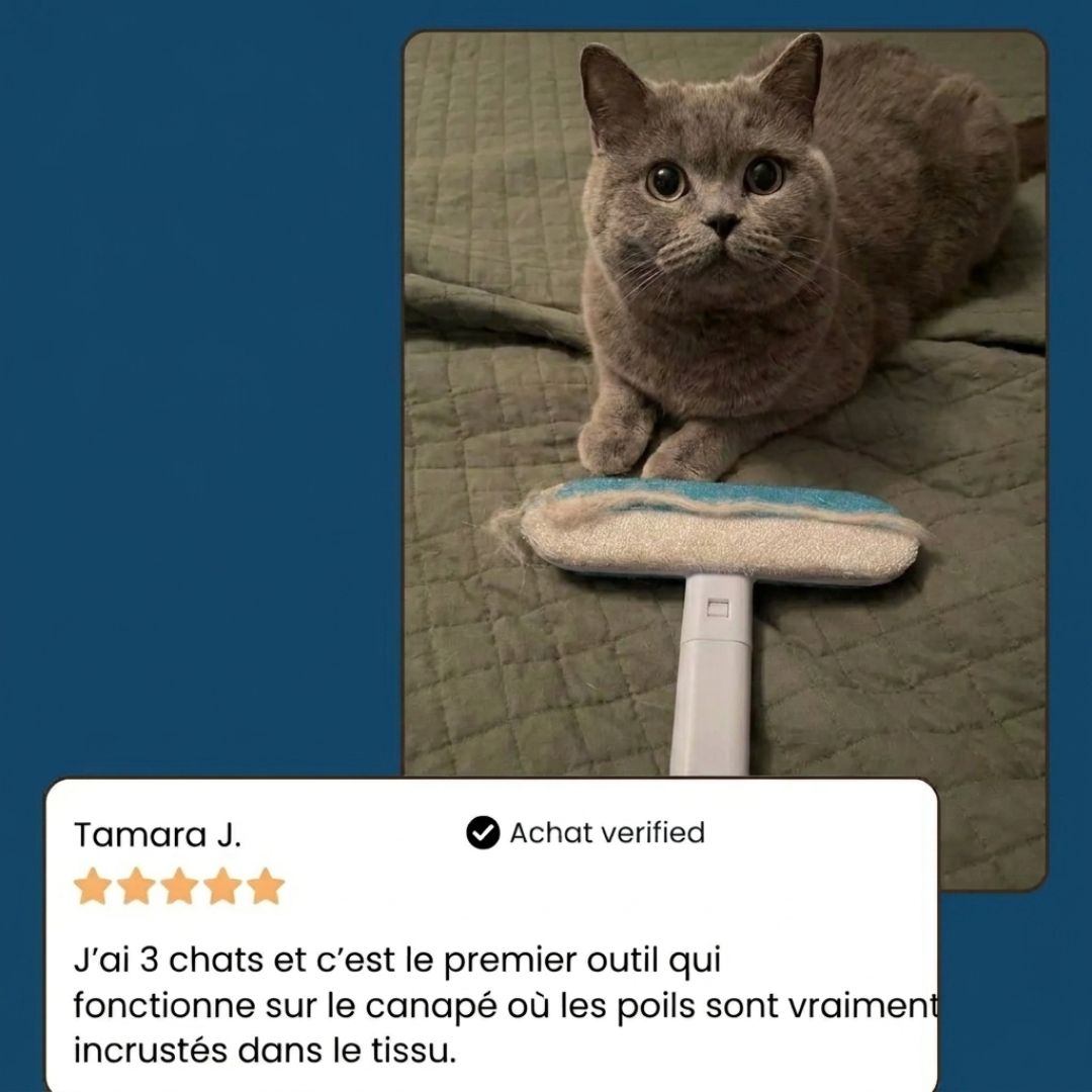 Racleur PoilsMax – L'outil 3-en-1 pour éliminer les poils d'animaux facilement