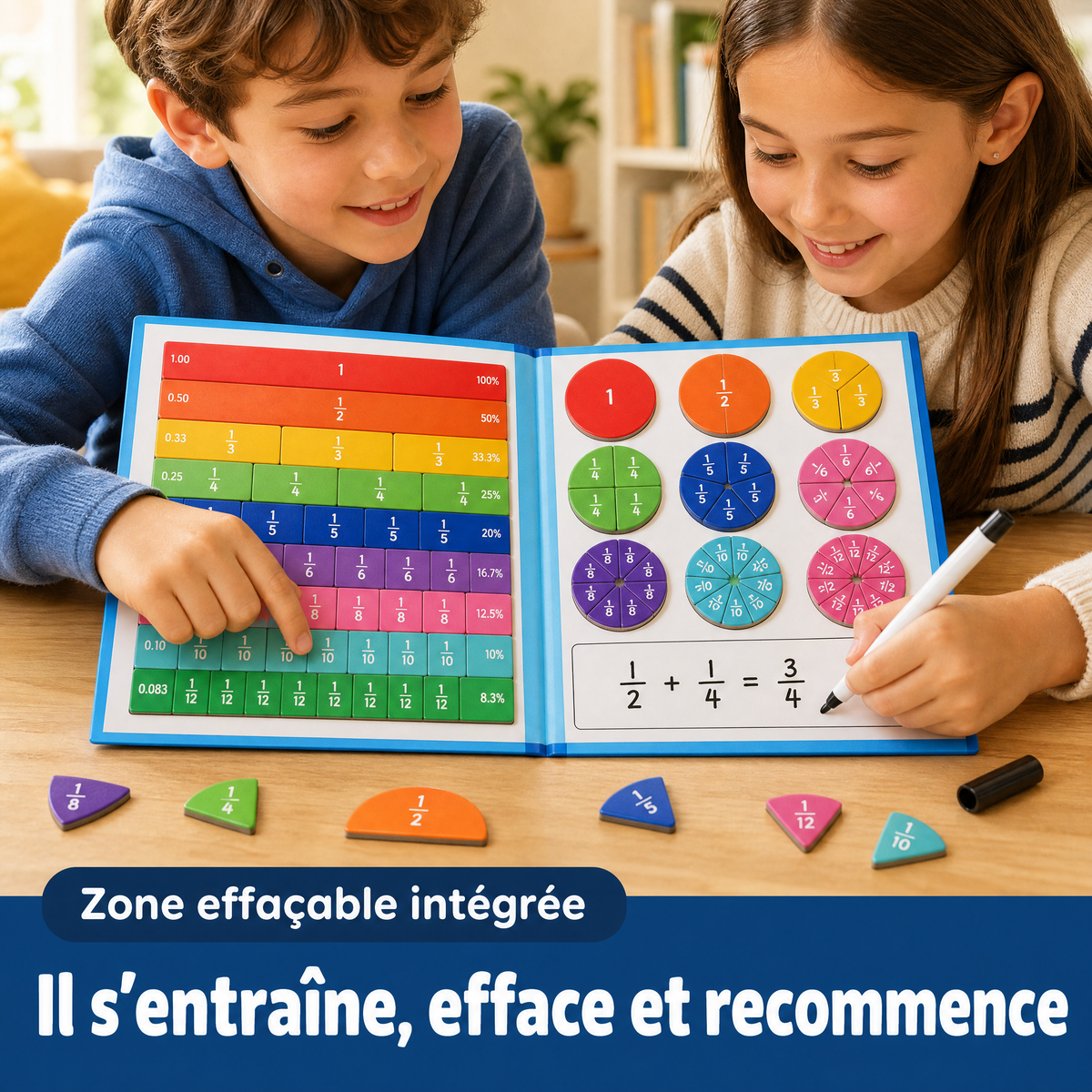 Kit Fractions Colorées – Apprendre les maths devient un jeu d’enfant