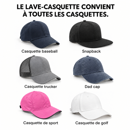 Lave-Casquette™ – Vos casquettes propres en machine, sans perdre leur forme