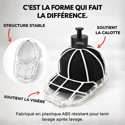Lave-Casquette™ – Vos casquettes propres en machine, sans perdre leur forme