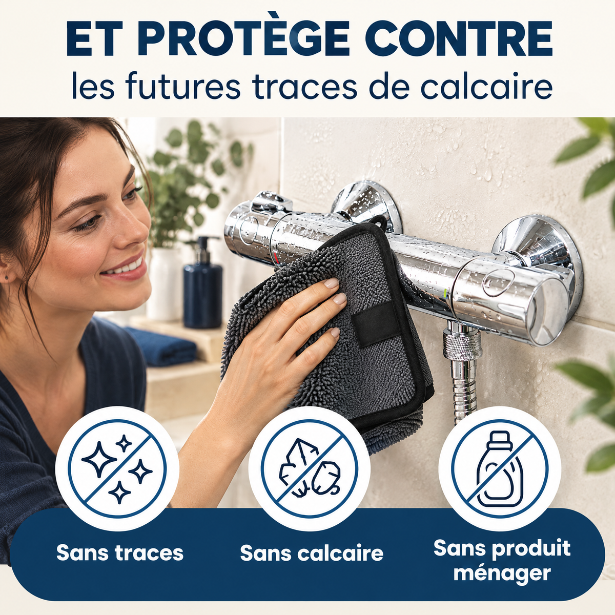 AquaSec™ – Une salle de bain qui brille, sans traces ni calcaire