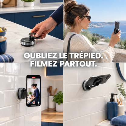 SnapMount™ – Filmez partout, sans trépied ni personne pour tenir