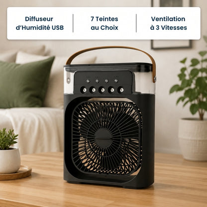 ClimaFlow – Ventilateur Rafraîchissant 3-en-1 Portable