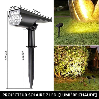Projecteur solaire extérieur – Illuminez votre jardin sans effort
