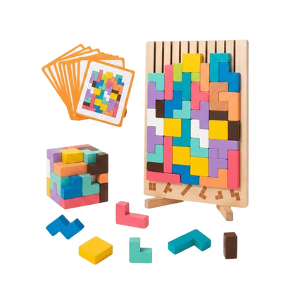 Tétris en Bois Montessori – Le jeu malin qui développe l’esprit des enfants