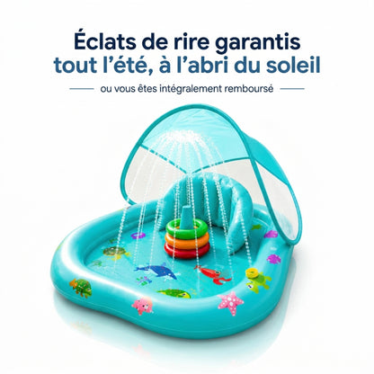 Aire de jeu aquatique bébé avec protection solaire intégrée