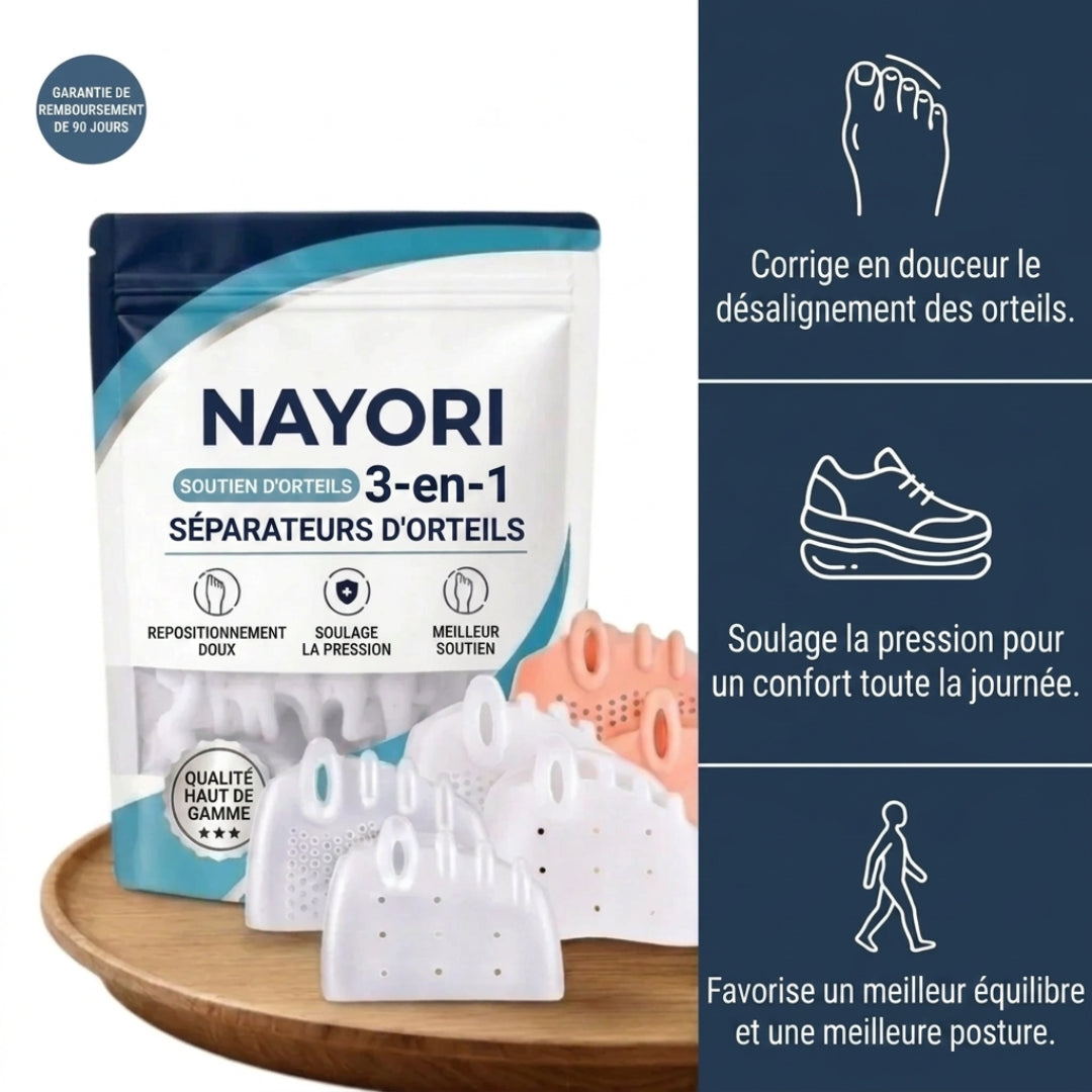 NAYORI Support d’Orteils 3-en-1