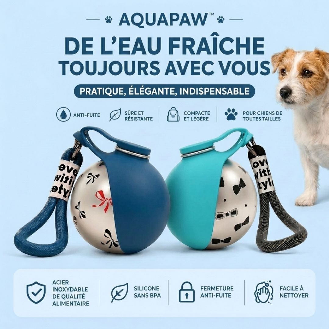 AquaPaw – La gourde nomade pour hydrater votre chien partout