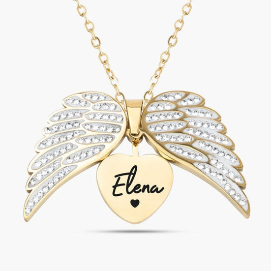 Collier Ange Protecteur – Votre cœur gravé pour toujours