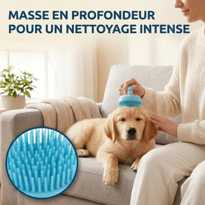Brosse Bain 2-en-1 – Un toilettage facile, doux et sans stress