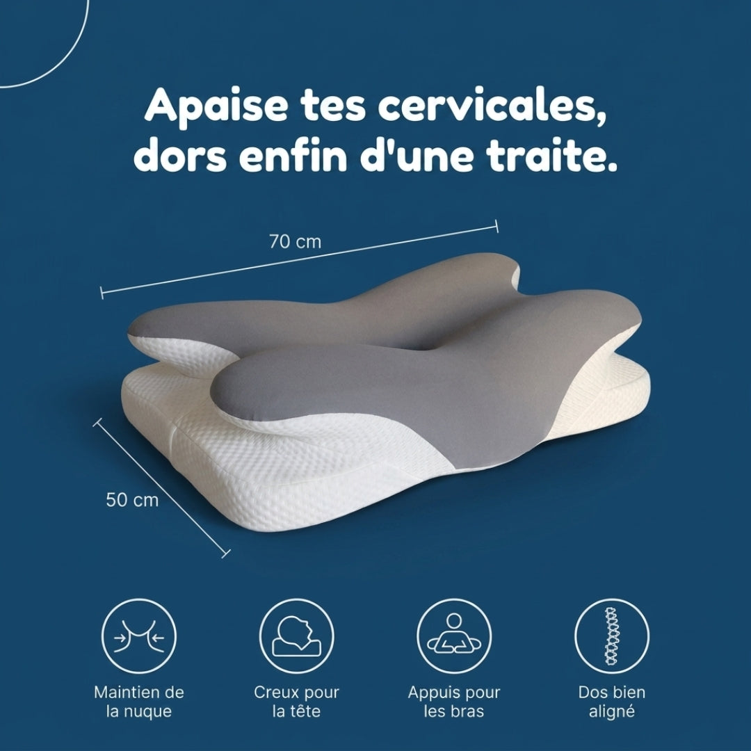 Oreiller NuageFlex™ – Le soutien idéal pour des nuits plus reposantes