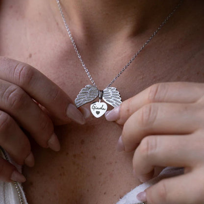 Collier Ange Protecteur – Votre cœur gravé pour toujours