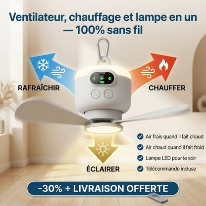 Ventilateur de tente portable – Votre confort frais en voyage