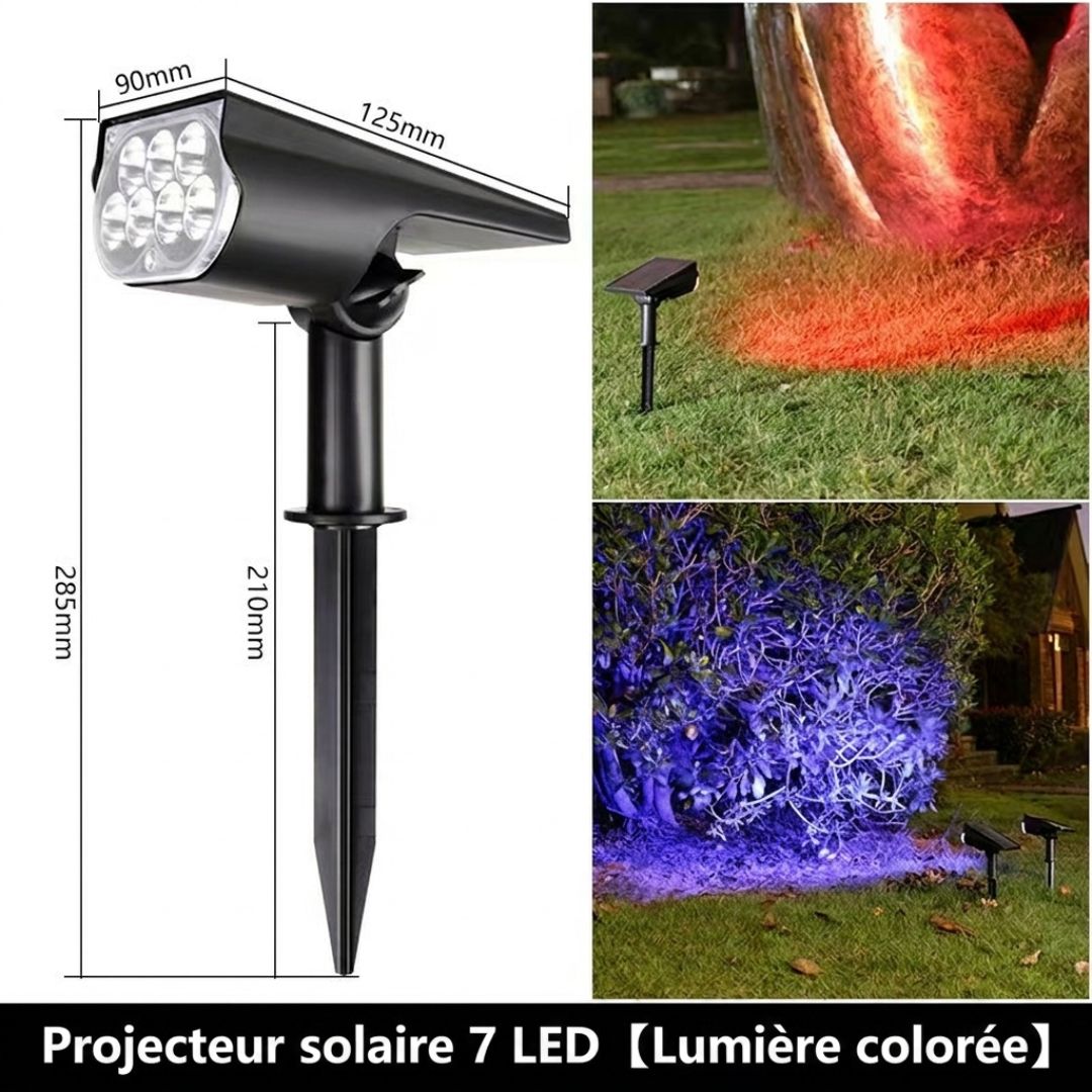 Projecteur solaire extérieur – Illuminez votre jardin sans effort