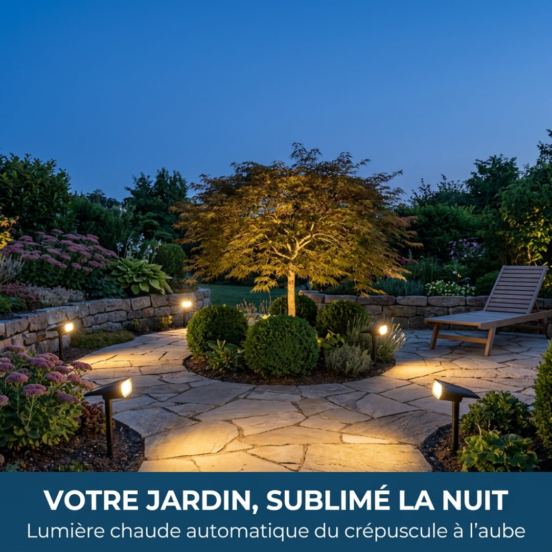 Projecteur solaire extérieur – Illuminez votre jardin sans effort
