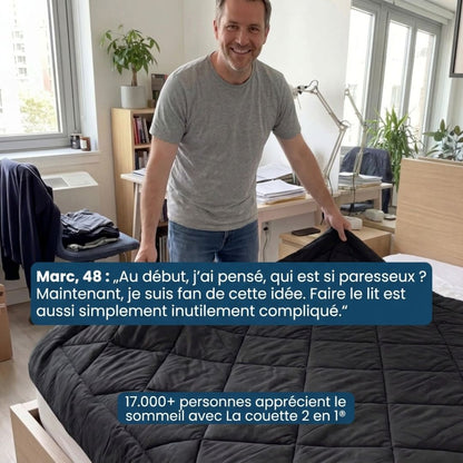 La couette 2 en 1 – Fini les corvées, dormez l’esprit léger