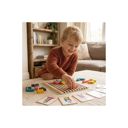 Tétris en Bois Montessori – Le jeu malin qui développe l’esprit des enfants