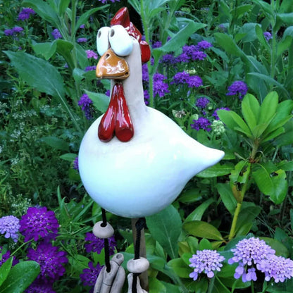 Poules en Céramique – Égayez Votre Jardin avec Style