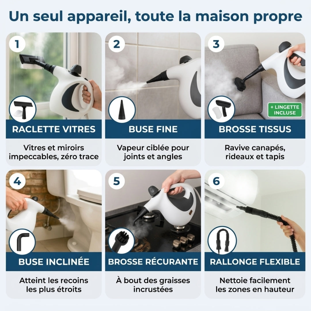 CleanSteam Pro – Nettoyez efficacement sans produits chimiques