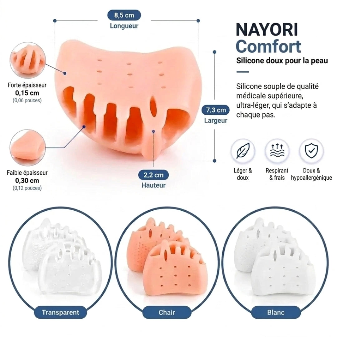 NAYORI Support d’Orteils 3-en-1