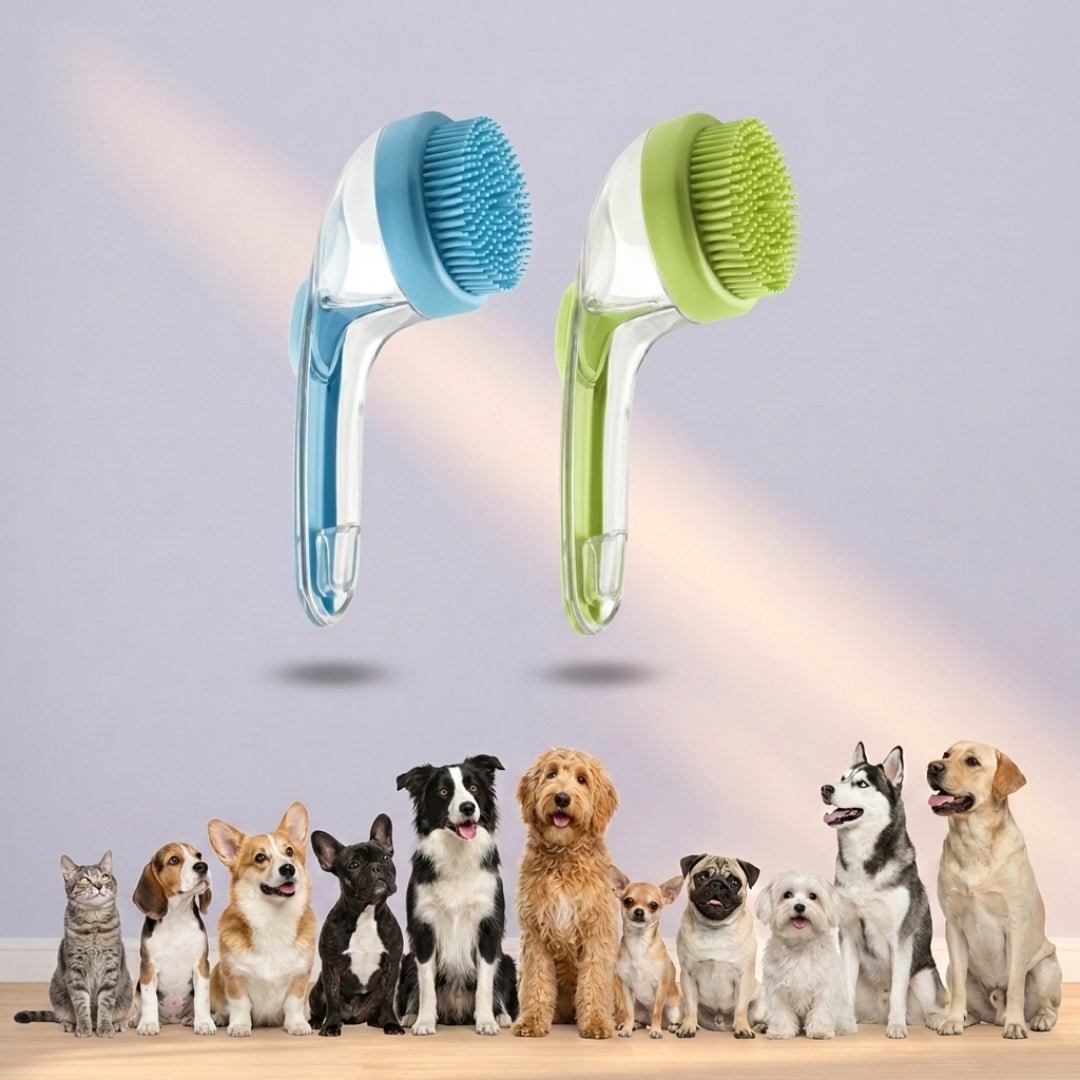 Brosse Bain 2-en-1 – Un toilettage facile, doux et sans stress