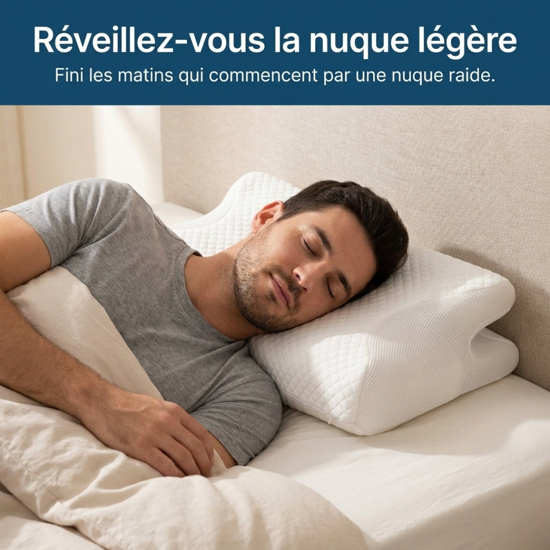 Oreiller ErgoNuque™ – Réveillez-vous avec une sensation de confort retrouvée