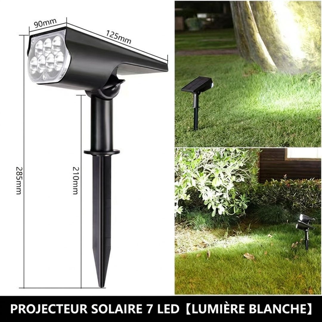 Projecteur solaire extérieur – Illuminez votre jardin sans effort