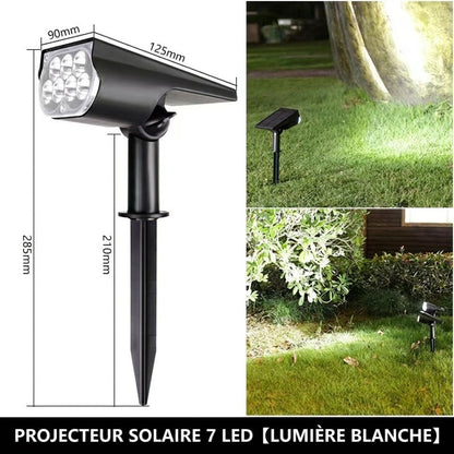 Projecteur solaire extérieur – Illuminez votre jardin sans effort