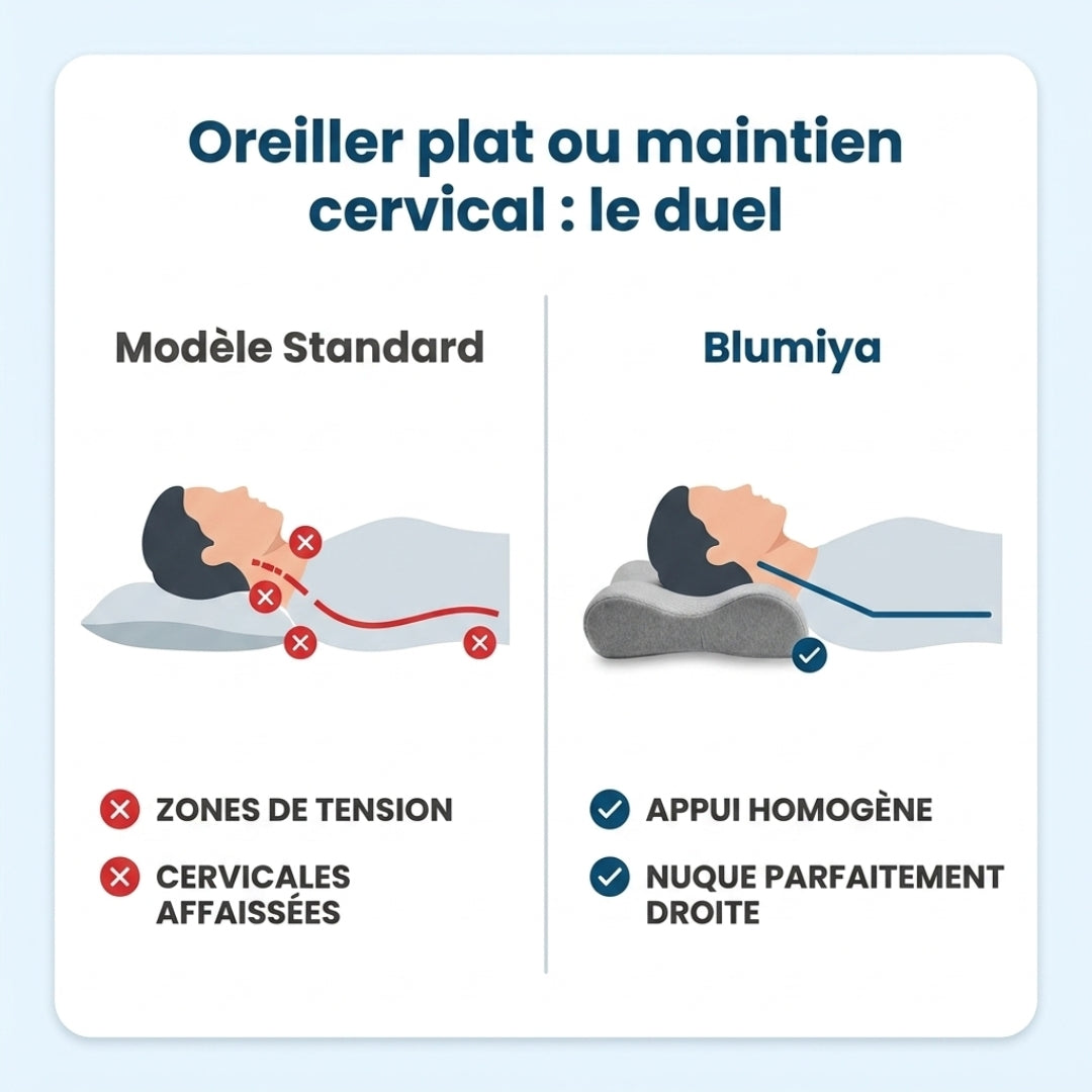 Oreiller CerviRelax™ – Soulagez vos cervicales et dormez sans douleur