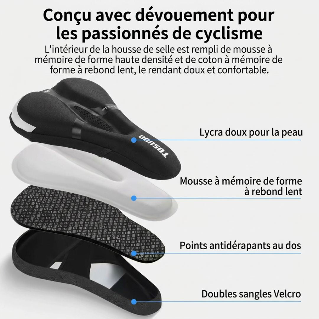 Housse de Selle Confort – Roulez sans douleur, profitez de chaque trajet