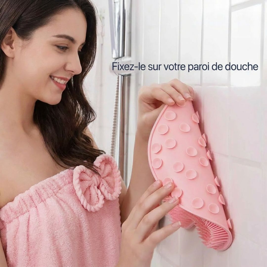 Brosse de Douche Silicée – Nettoyez et Massez vos Pieds Facilement