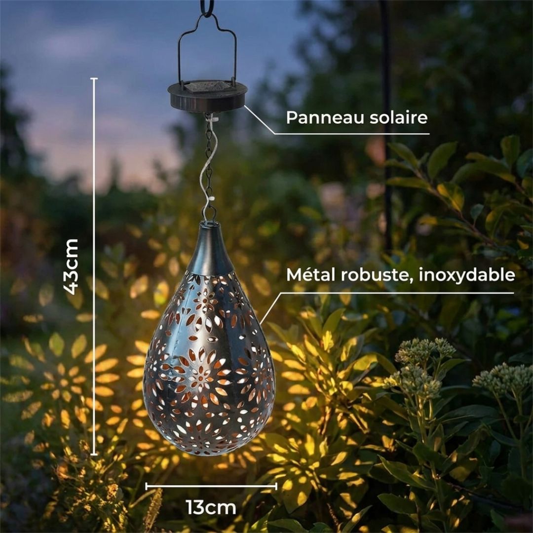 LumiGoutte Solaire – Éclairage décoratif de jardin sans fil