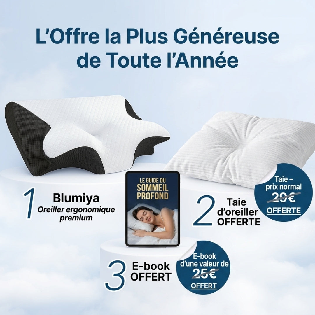 Oreiller ErgoCervical – Dormez mieux, réveillez-vous sans tensions