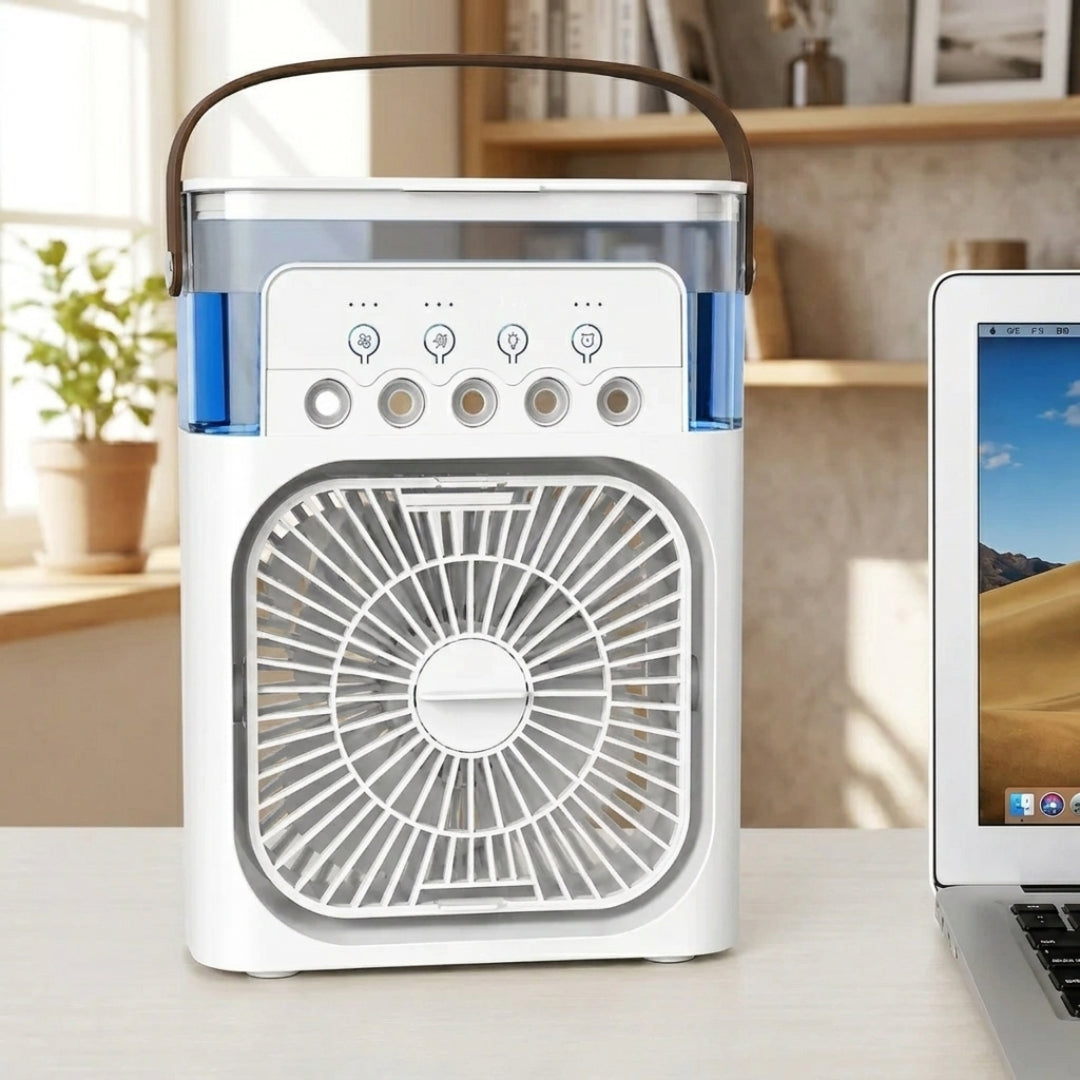 ClimaFlow – Ventilateur Rafraîchissant 3-en-1 Portable