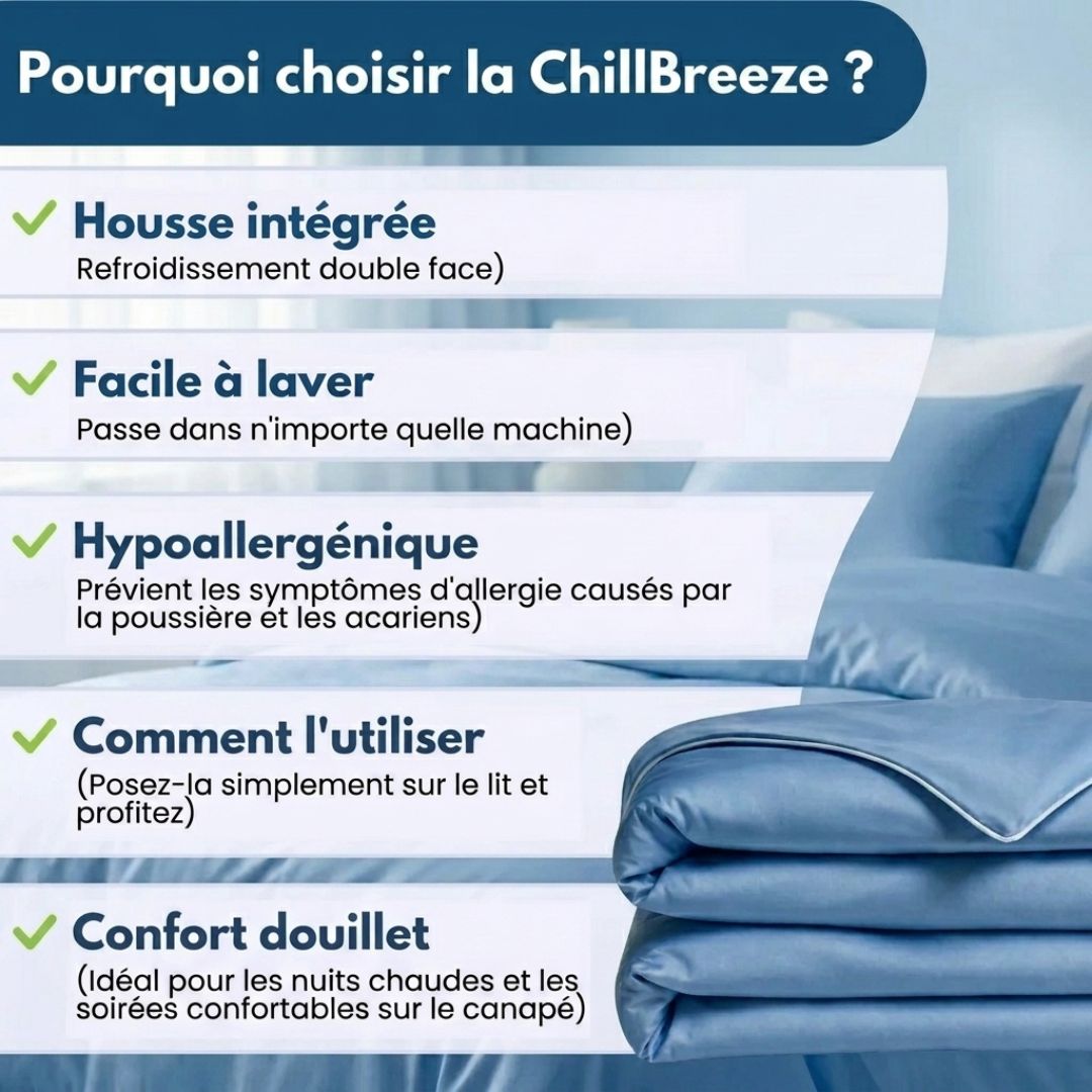 Couette ChillBreeze – Dormez au frais toute la nuit